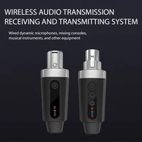 Transmisor y receptor de sistema con micrófono inalámbrico XLR de 2,4 g, adecuado para micrófonos dinámicos y micrófonos de condensador de 5 V (M-04)