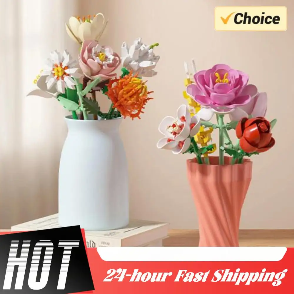 

24-дневной цветущий календарь обратного отсчета, цветы, строительные блоки, игрушка, Рождество, Новый год, День святого Валентина, праздничный подарок, декор, цветочный набор