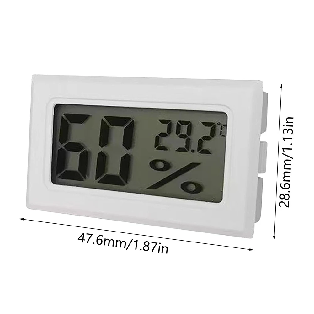 Portable digital temperature and humidity sensor with accurate readings and large LCD display designed for indoor monitoring