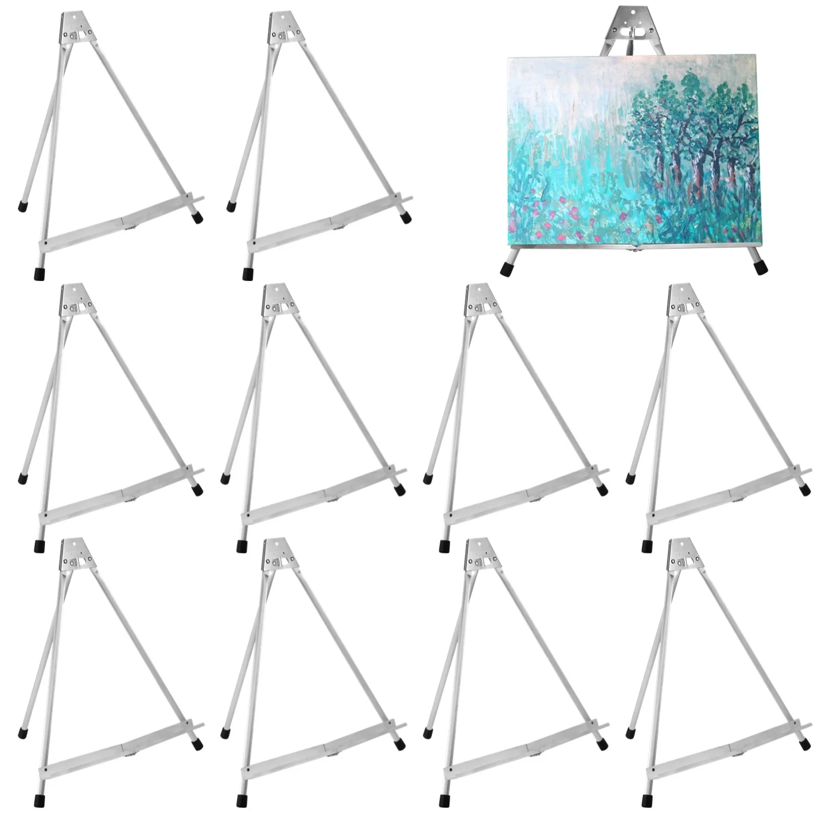 10Pcs Aluminum Tabletop Easels 19.3