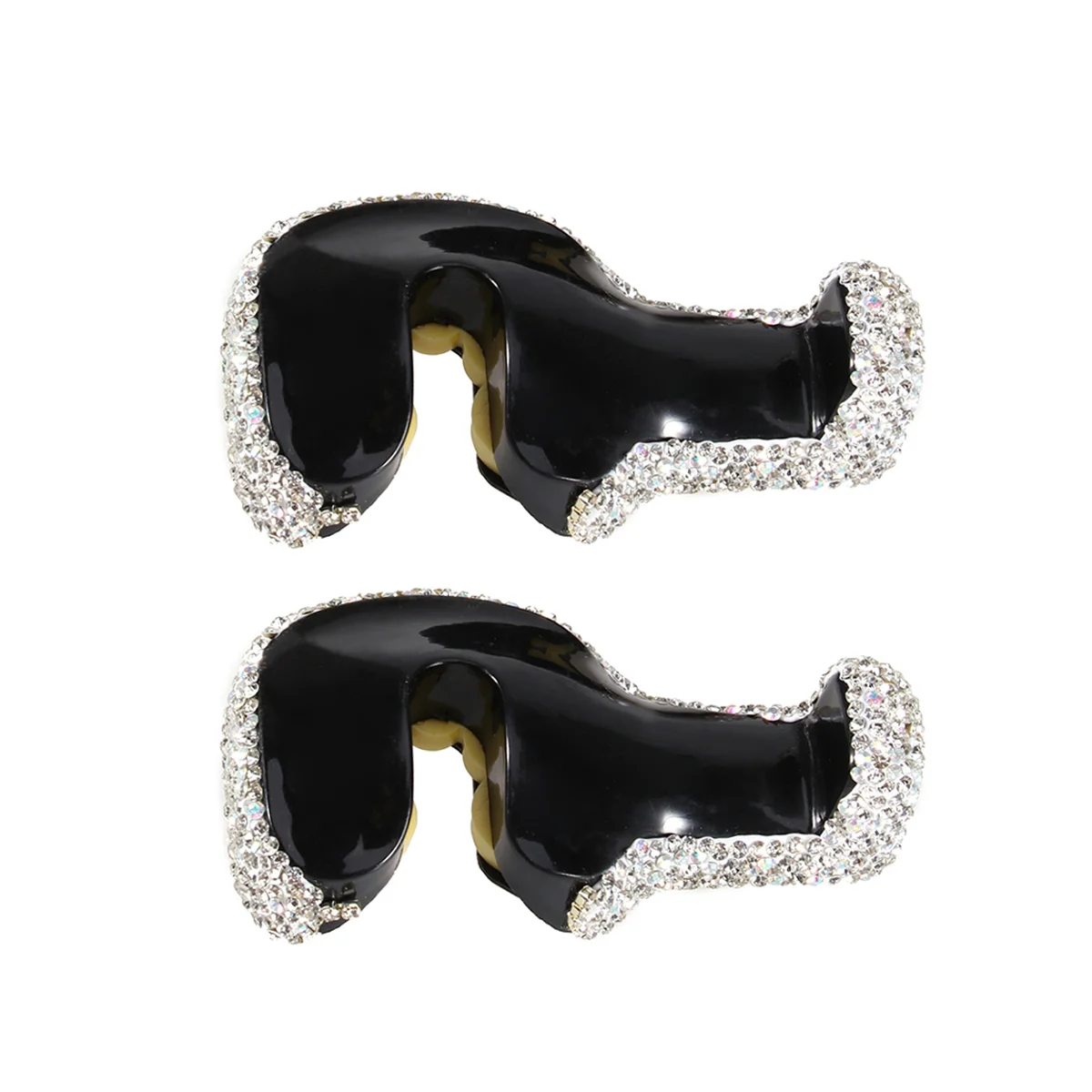 2pcs Crystal Rhinestone Car Headrest Bag Hook Diamond Seat Back Hook Hangers Auto Storage Hooks Holder