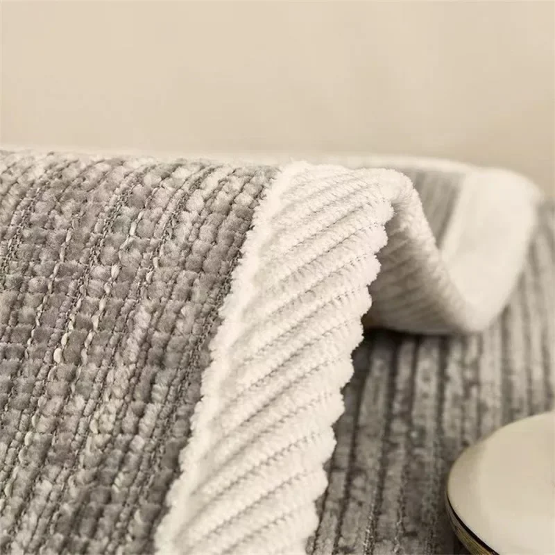 Solid Color Chenille Sofa Cushion Four Seasons Universal Non-slip All-inclusive Sofa Cover New Backrest Towel Couch Slipcover