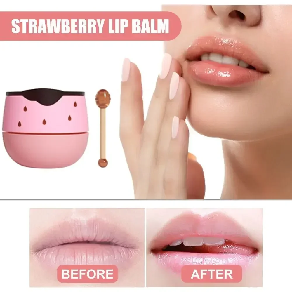 Lip Sleeping Mask Day And Night Prevention Repair Dry Crack Lip Hydrating Moisturizing Strawberry Honey Lip Balm Care