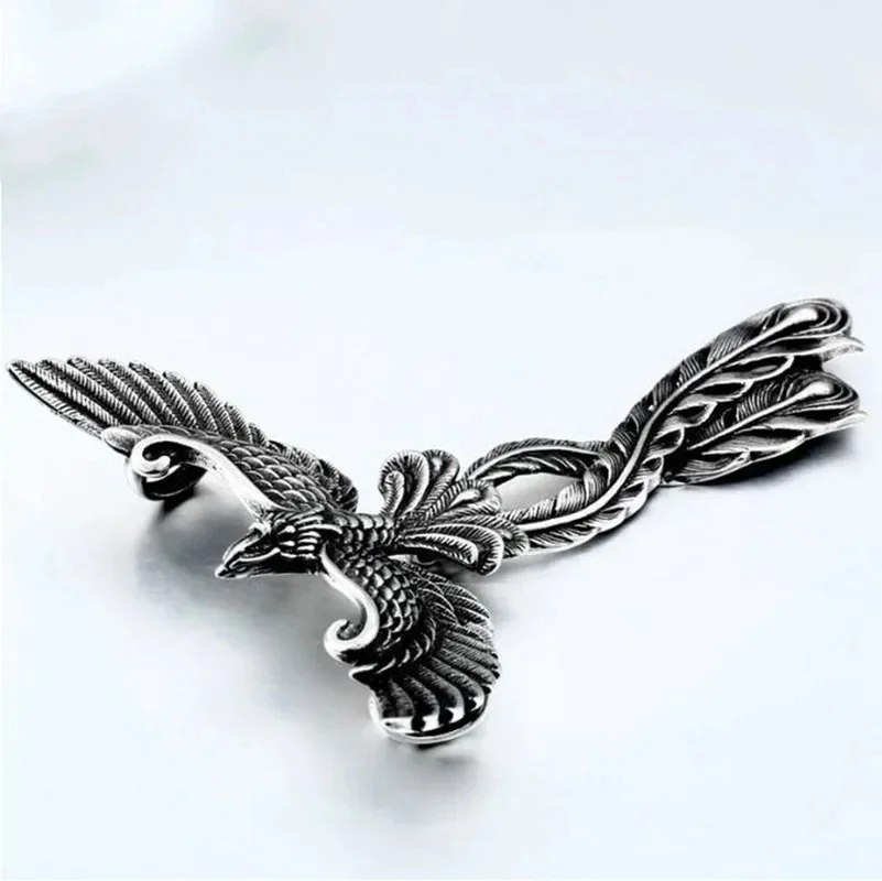 Retro Ethnic Style Mythical Bird Phoenix Pendant Necklace for Men and Women Hip-Hop Punk Trend Casual Jewelry