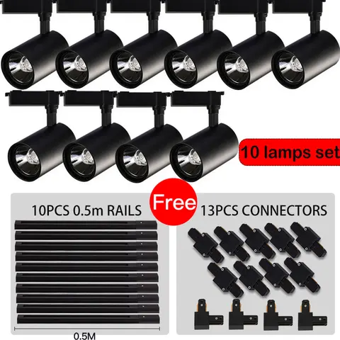 Spårlampa 50W Högljus Taklampa Spårlampa Spotlights LED För Köksbelysning Sovrum Hem Spåra Taklampa 10 best sales LED-skena - №5