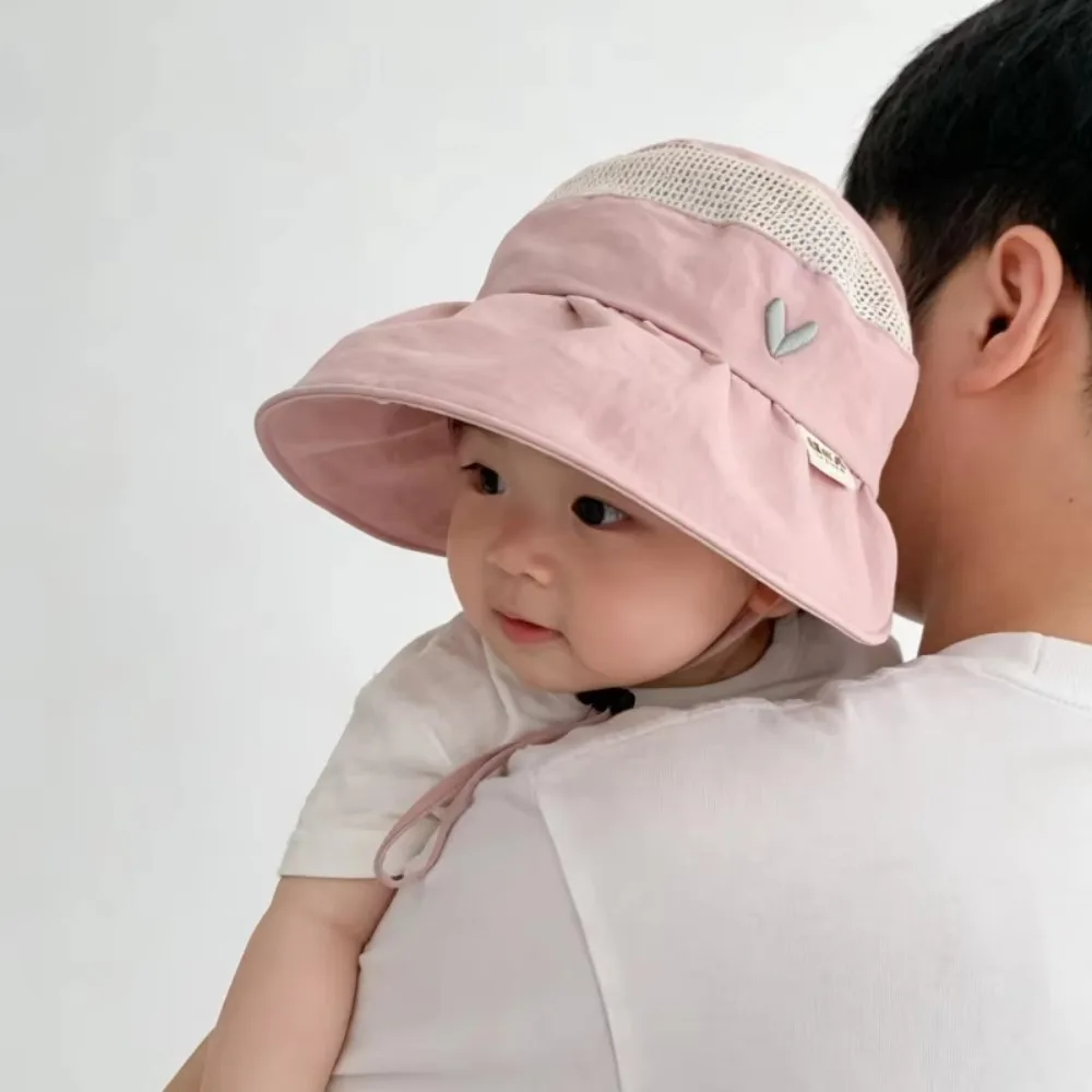 Cute Breathable Mesh Sun Hat Quick Drying Wide Brim Sunshade Hat Lightweight Open-Top Cap Summer
