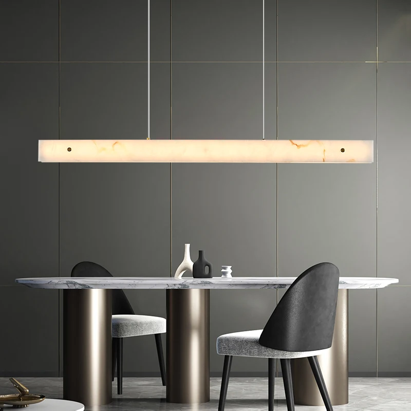 

Italian Minimalist Restaurant Chandelier Marble Light Luxury Designer Modern Minimalist One Line Long Island Light
