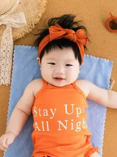 Childrens photography hundred day one year old summer bikini jumpsuit beach and sea view vacation theme  신생아촬영