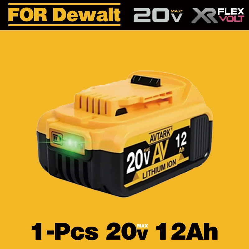 

2025 Brand new packaging For DeWalt 20V Battery 21700 DCB200 Replacement Battery Compatible With For Dewalt 20V Tools Battery,