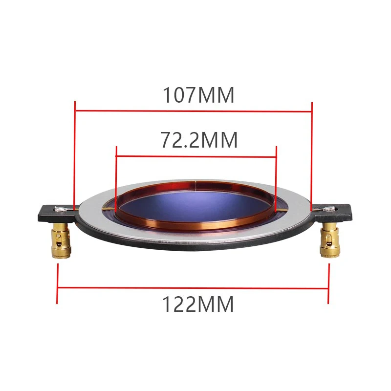 Bobine de haut-parleur à fil plat cylindrique, film pour personnes âgées, accessoires audio de scène, 72 cœurs, 72.2mm, 72.5