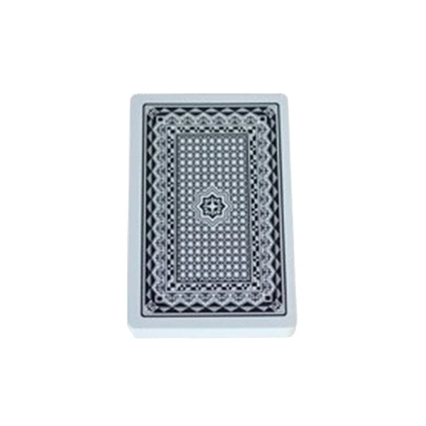 Caja de cartas de juego multijugador empaquetada, resistente al agua, plástico, póquer, herramienta de trucos de magia, negro