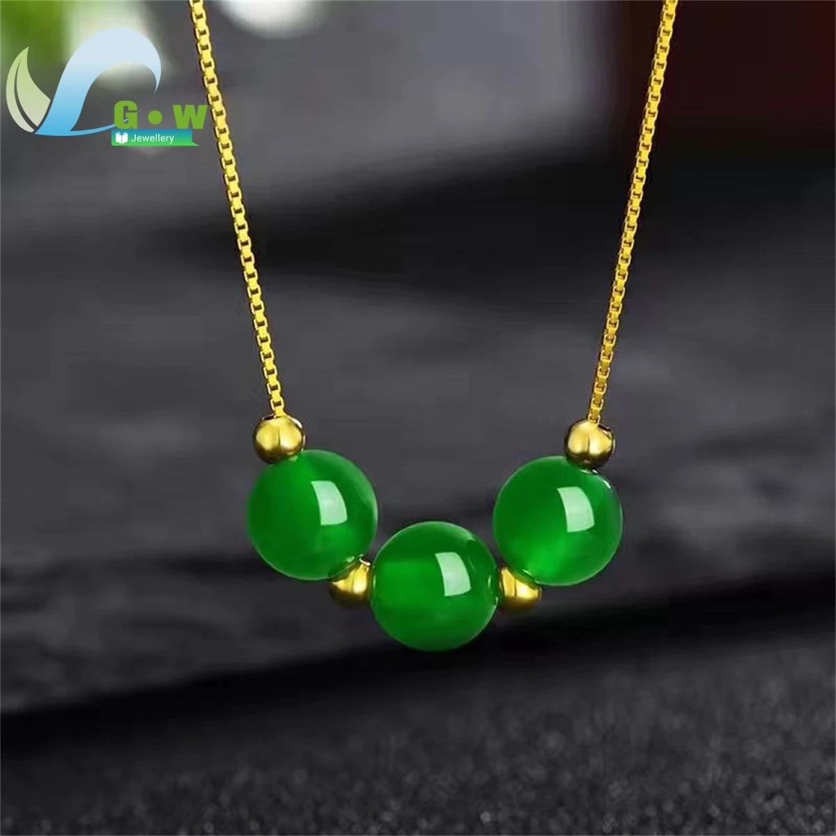 

Новинка 2023 года, женское ожерелье, кулон, зеленый нефрит, халцедон, круглые золотые бусины, яшма, переводные бусины, амулеты, талисманы, ювелирные изделия, подарок