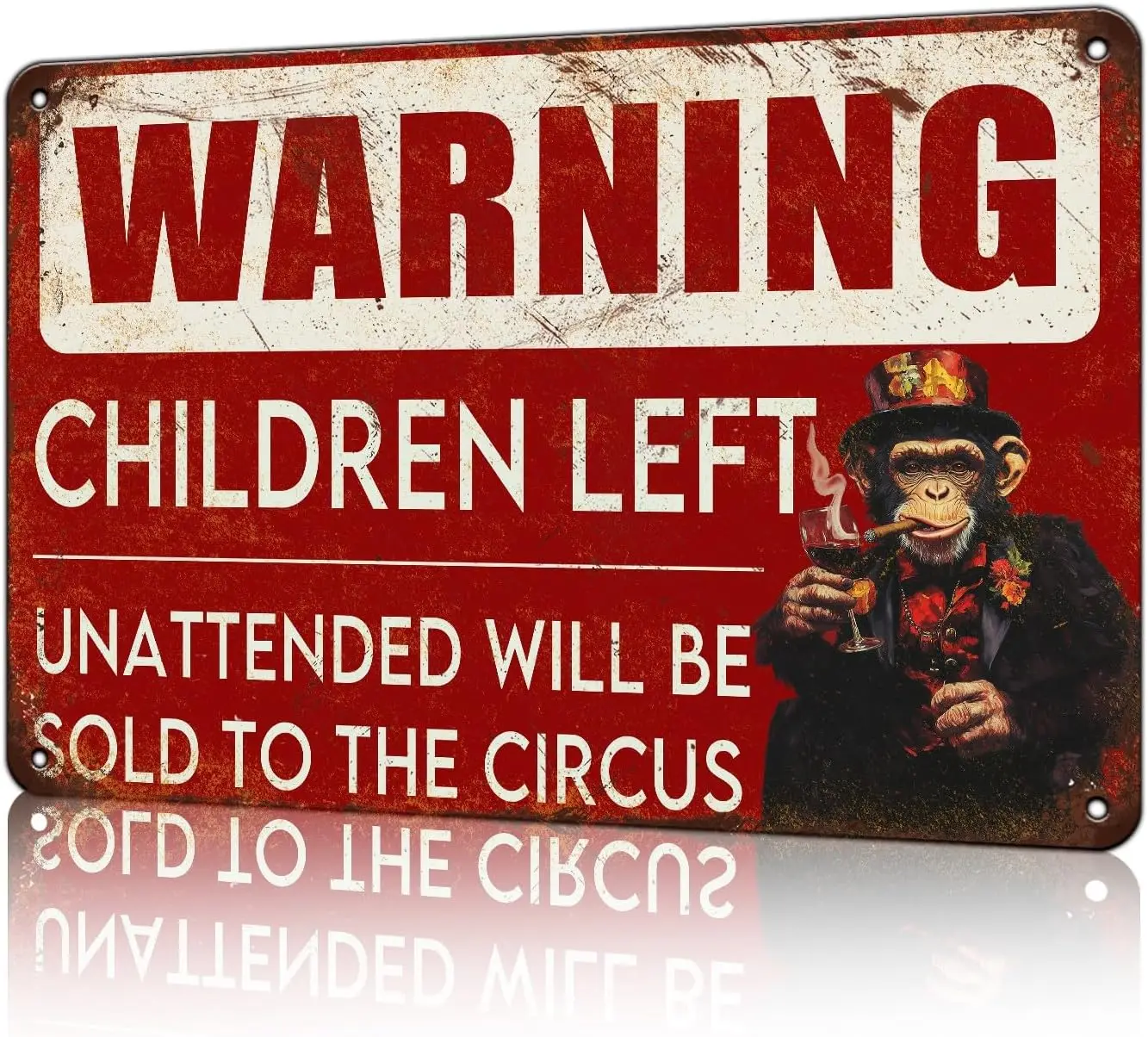 1c, letrero de estaño de advertencia Retro para niños, se venden al circo, cartel de Metal Vintage, decoración de pared divertida, arte de pared