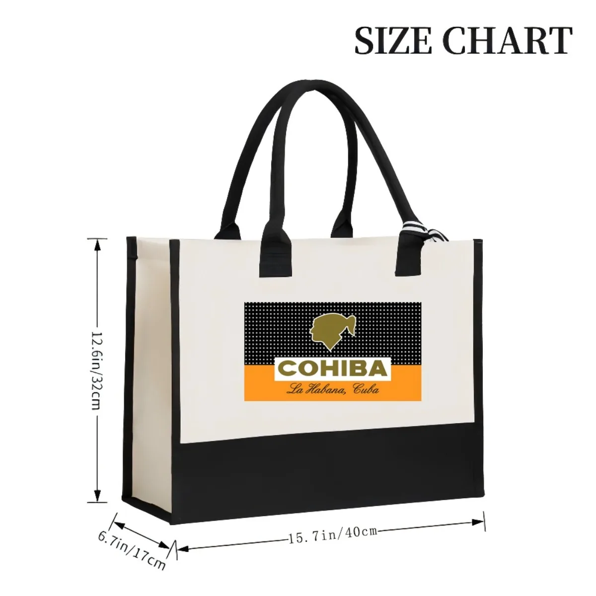 السيجار الكوبي لا 2026 وصول جديد موضة عملية واسعة قابلة لإعادة الاستخدام حمل حقيبة نمط طباعة 2 لهجة الثقيلة كبيرة #3