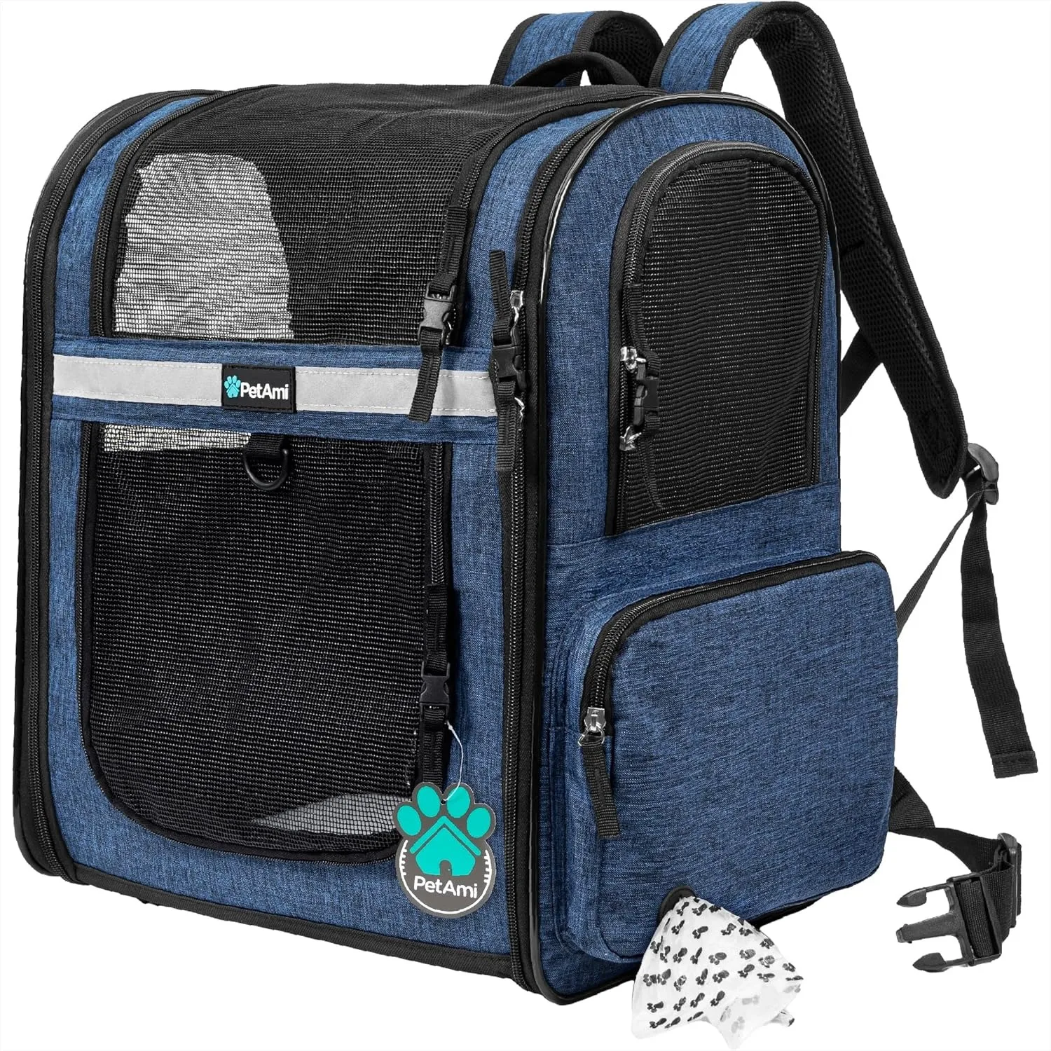 

Dog Backpack Carrier for Small Large Cat, Pet, Puppies, Ventilated Pet Hiking Backpack Travel Bag, Airline Approved Cat Backpack