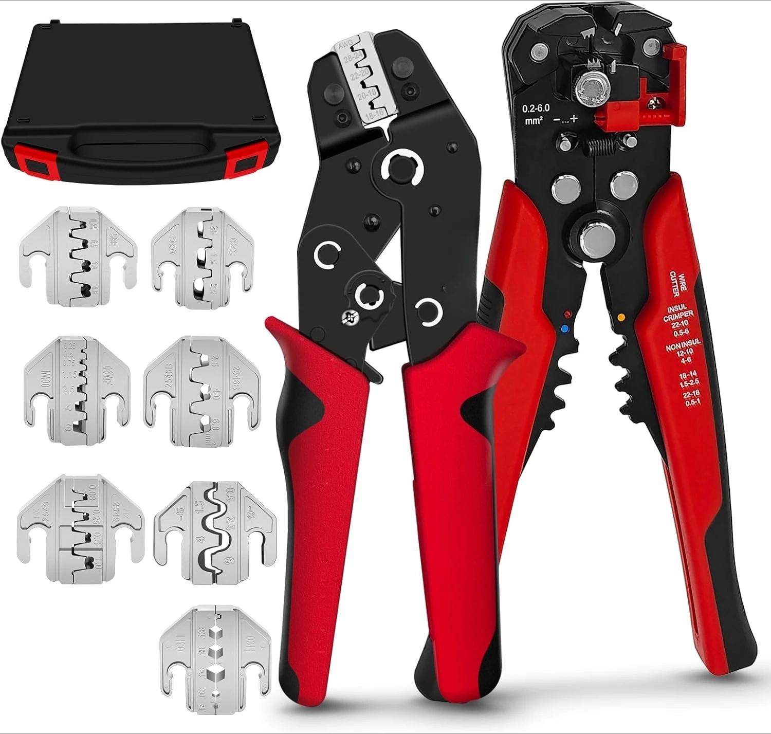 

Terminal Crimping Tool and Multi-Purpose Wire Stripper Kit - Multiple jaw sizes, ratcheting design, Wire Crimper Tool - Hot Sale