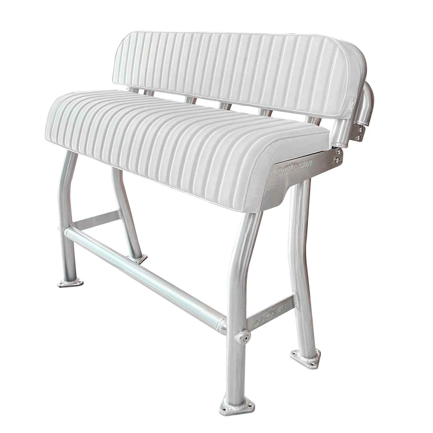 Dolphin Pro2 Leaning Post L Version 40in Long Cushion with 4 Fishing Rod Holders and Back Rest Marine Boat Seat
