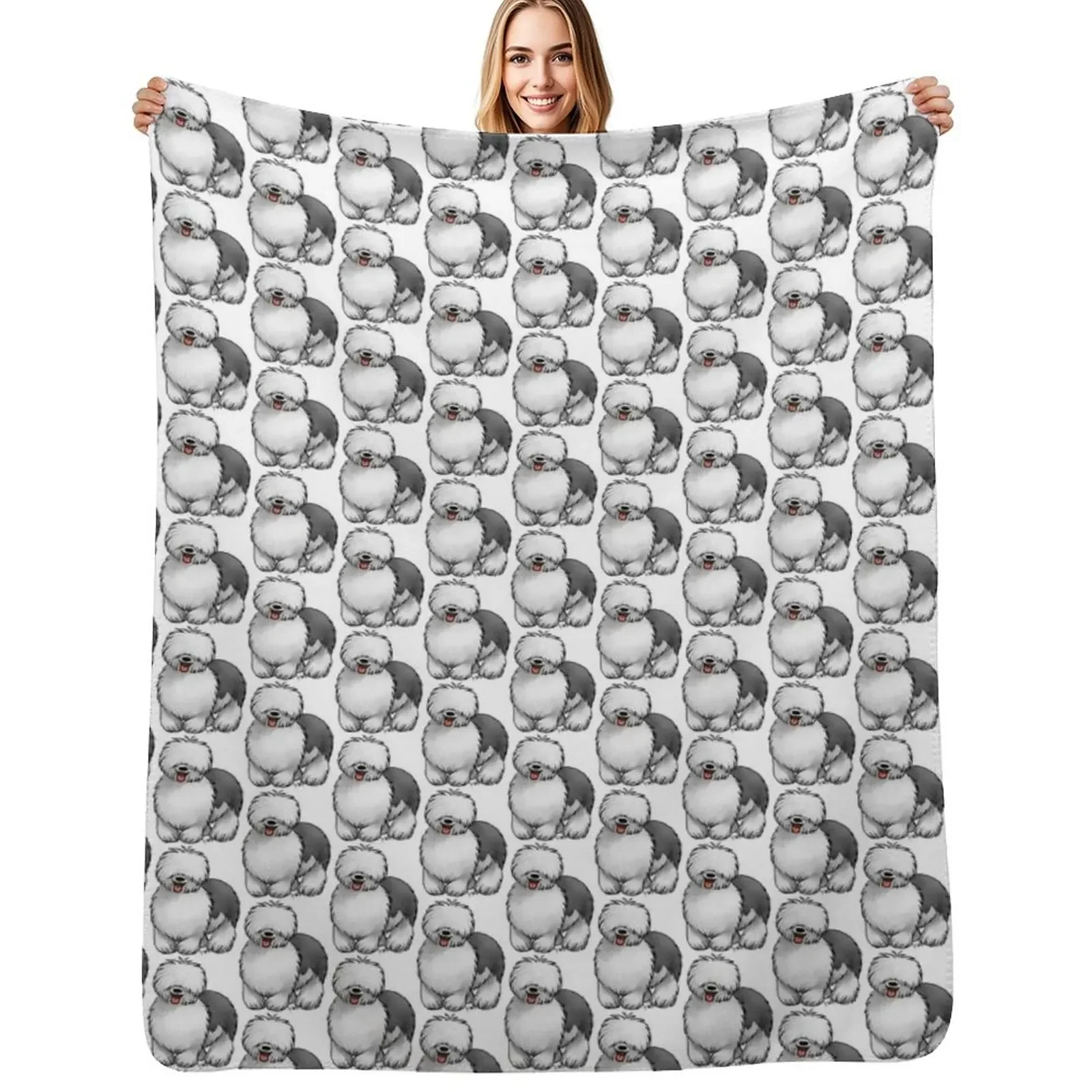 

Old English Sheepdog Throw Blanket Bed linens heavy to sleep valentine gift ideas Blanket