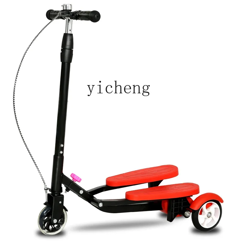 

Tqh Scooter Children's Double-Wing Foot Tread Boys and Girls Baby 1-12 Years Old Children Folding Balance Scooter