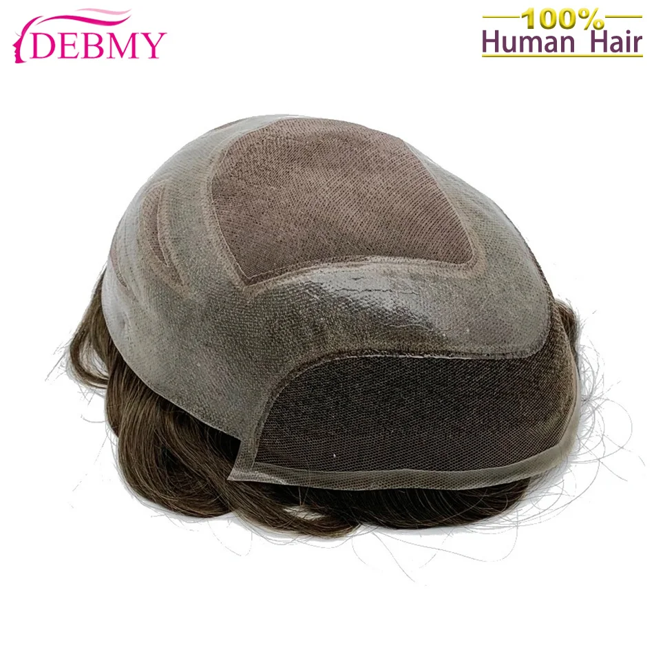 VERSALITE- Swiss Lace Front with Mono Male Hair Prosthesis 6