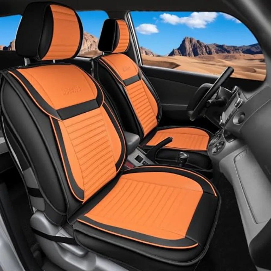 

Breathable and Waterproof Faux Leather Car Seat Covers for Cars SUV Truck Sedan Universal AntiSlip Full Set with Backrest Prote
