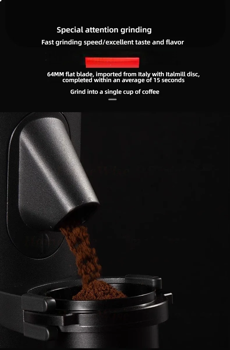 LX T64 가변 속도 커피 원두 분쇄기 64mm 플랫 버 에스프레소 커피 그라인더 싱글 도즈 그라인더 밀러