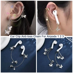 Earphone Anti-Lost Holder Clip Chain Earrings Hanging Hook Earring Strap Earbuds Wireless in-Ear Earphones Headset for Airpods 1