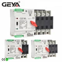 GEYA W2R ATS 110V 220V PC interruptor de transferencia automática de doble potencia 63A 100A interruptor de transferencia de energía doméstica 50/60Hz
