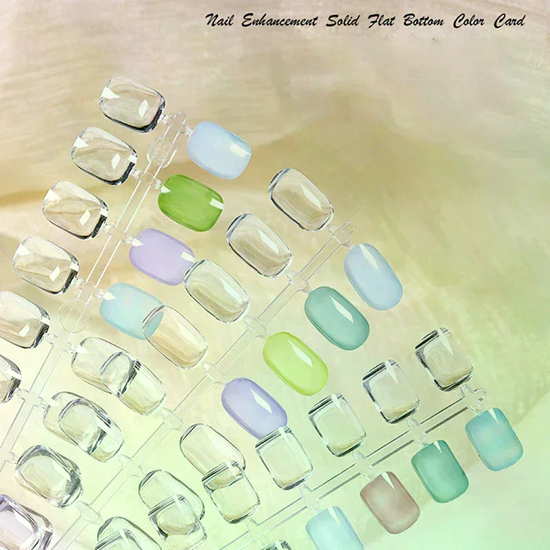 /Kuz/Solid Oval Triangle Square Shape Nail Tools Nail Table Color Card Display DIY Manicure Nail Tips Practice Tools Clear