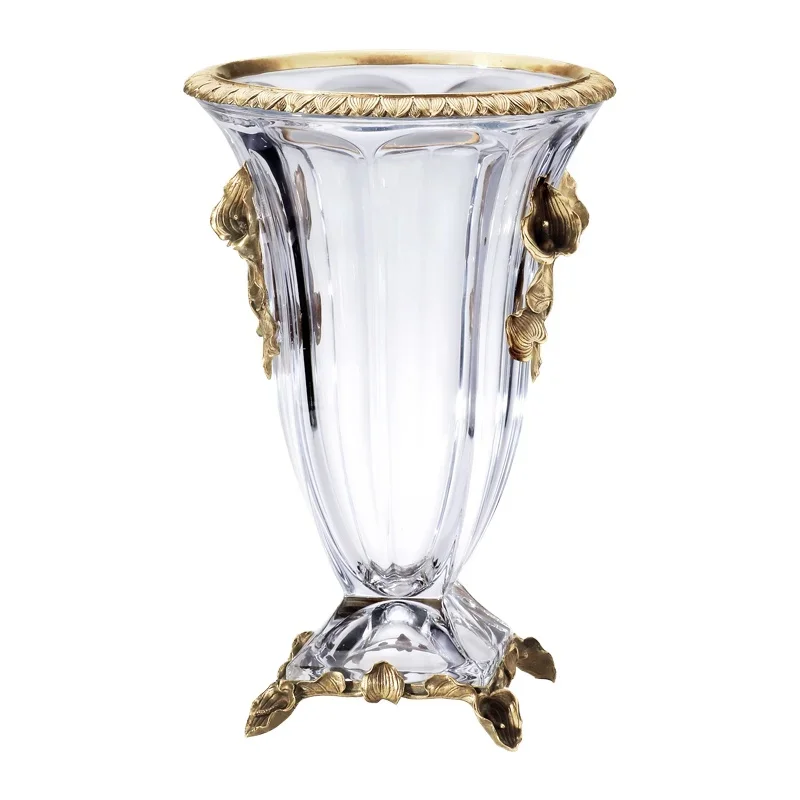 

Dali Art Deco style, white transparent crystal glass bud vase, antique luxury desktop vase