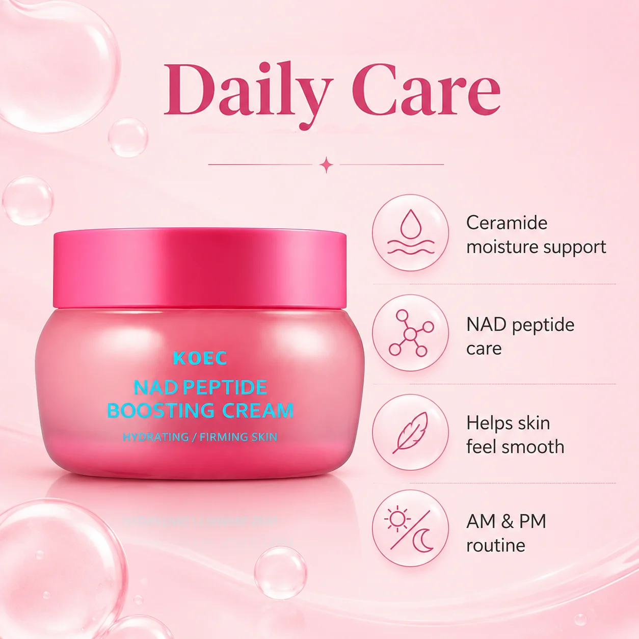 KOEC NAD Peptid-Booster-Creme, – Ceramide Moisturizer Bewertung und Preis
