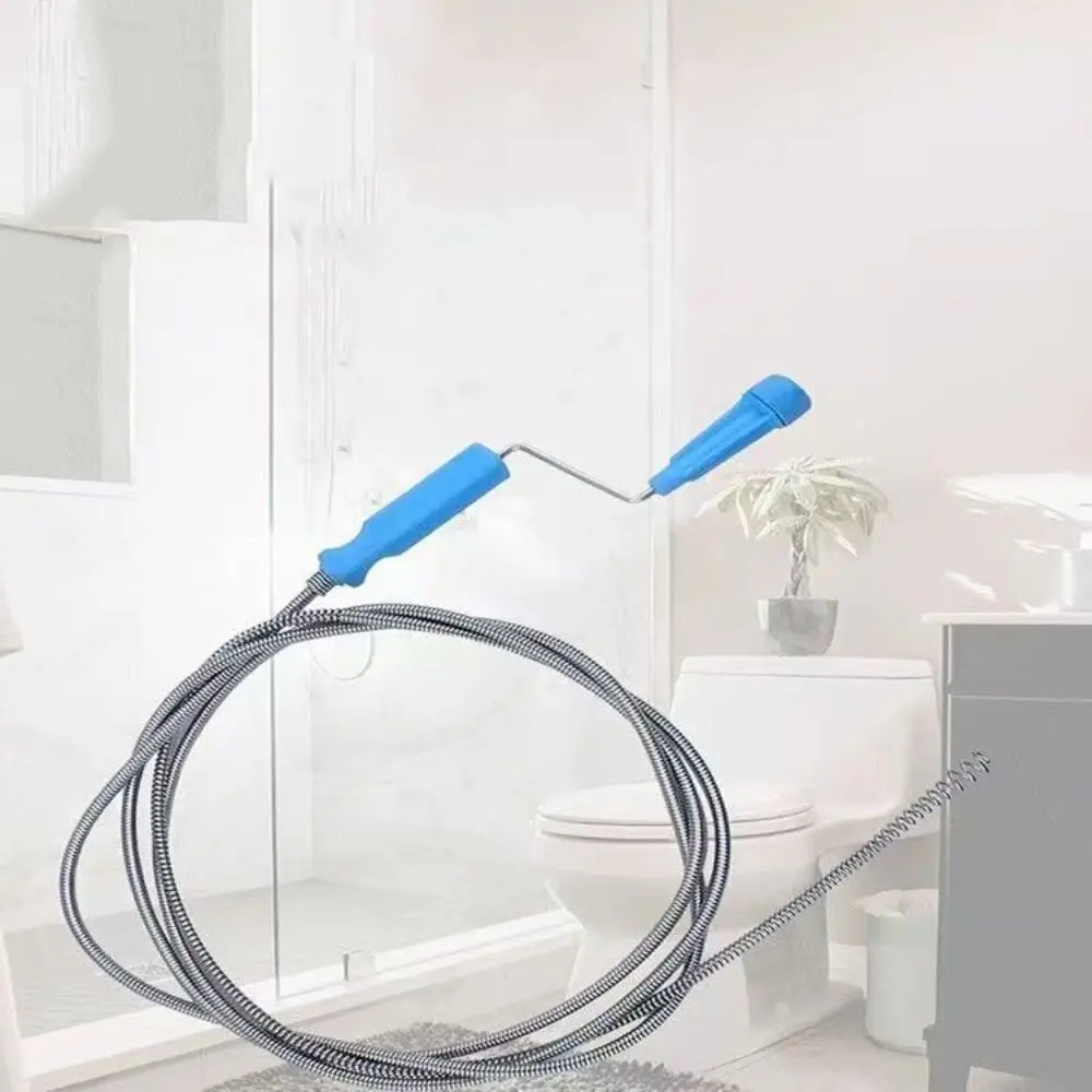 

Гибкий земснаряд для труб, удобный инструмент для дноуглубления канализации из нержавеющей стали, прочный инструмент для удаления засорения трубопровода, ванная комната