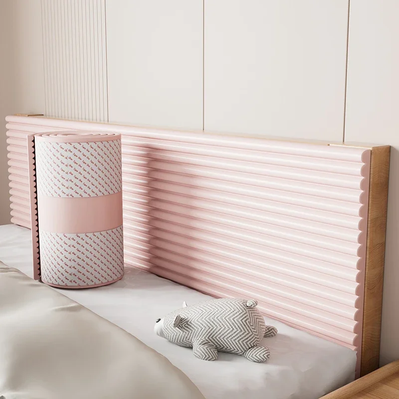 Self-Adhesive Tatami Anti-Collision Soft Wall Panel, Sponge Anti-Bump Wall Sticker for Kids Bedroom Bedside Headboard