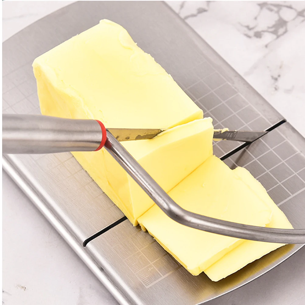 

Stainless Steel Slicer Butter Cutter Kitchen Tool Ergonomic Design Reusable Multifunctional Butter Slicer For Baking Diy Heavy