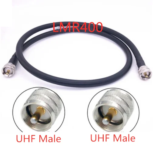 

LMR-400 S0239 PL258 UHF Male to UHF Male Connector LMR400 Cable Extension Jumper Pigtail WIFI Antenna