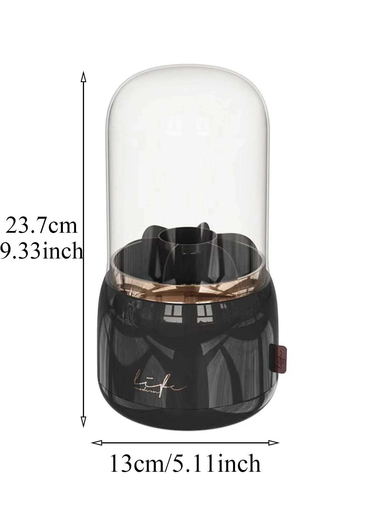 360 Rotating Transparent Makeup Brush Organizer Desktop Cosmetics Storage Box Bathroom Storage Organizers Student Pen Holder Box