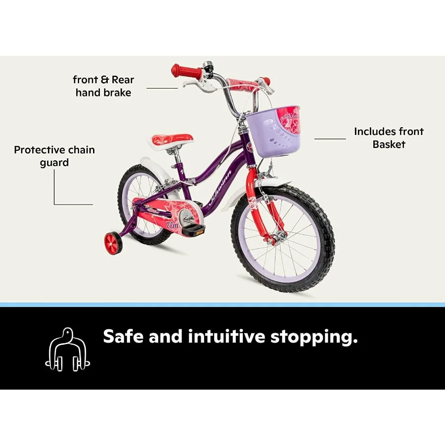 Bicicletta da 12 pollici per bambini dai 6 ai 13 anni, nera, blu, rossa, verde acqua, rosa o viola, design ergonomico SmartStart, sedile regolabile cresce con