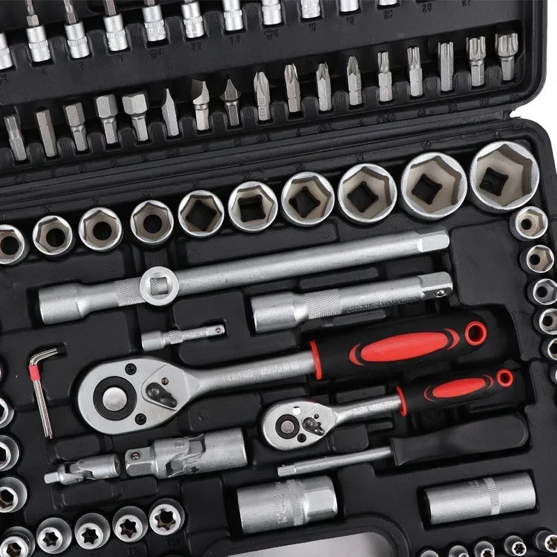 94PCS/108PCS Car Repair Tool Set Auto Repair Tool Kits Sockets Set Bit Set Ratchet Spanners Wrench