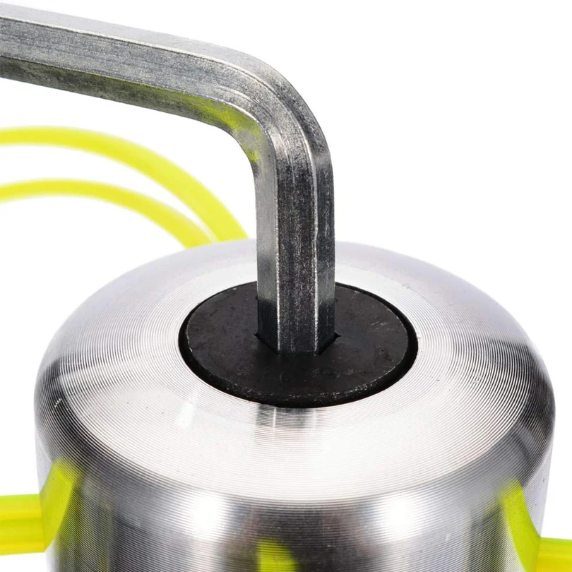 Universeller Trimmerkopf aus Aluminium mit vier Trimmerleitungen für Freischneider, Rasentrimmer