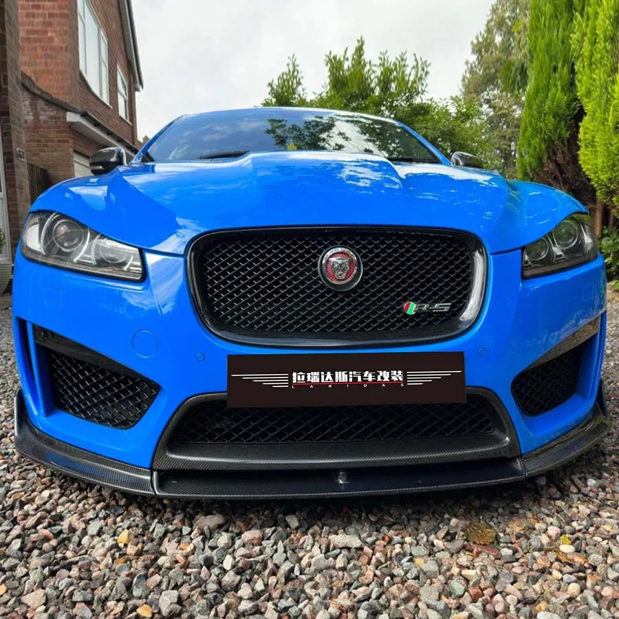 

Спойлер на подбородок из углеродного волокна для Jaguar XFRS XFR-S X250 2008-2015, трехсекционный передний спойлер для губ, внешние аксессуары для автомобиля, комплект кузова