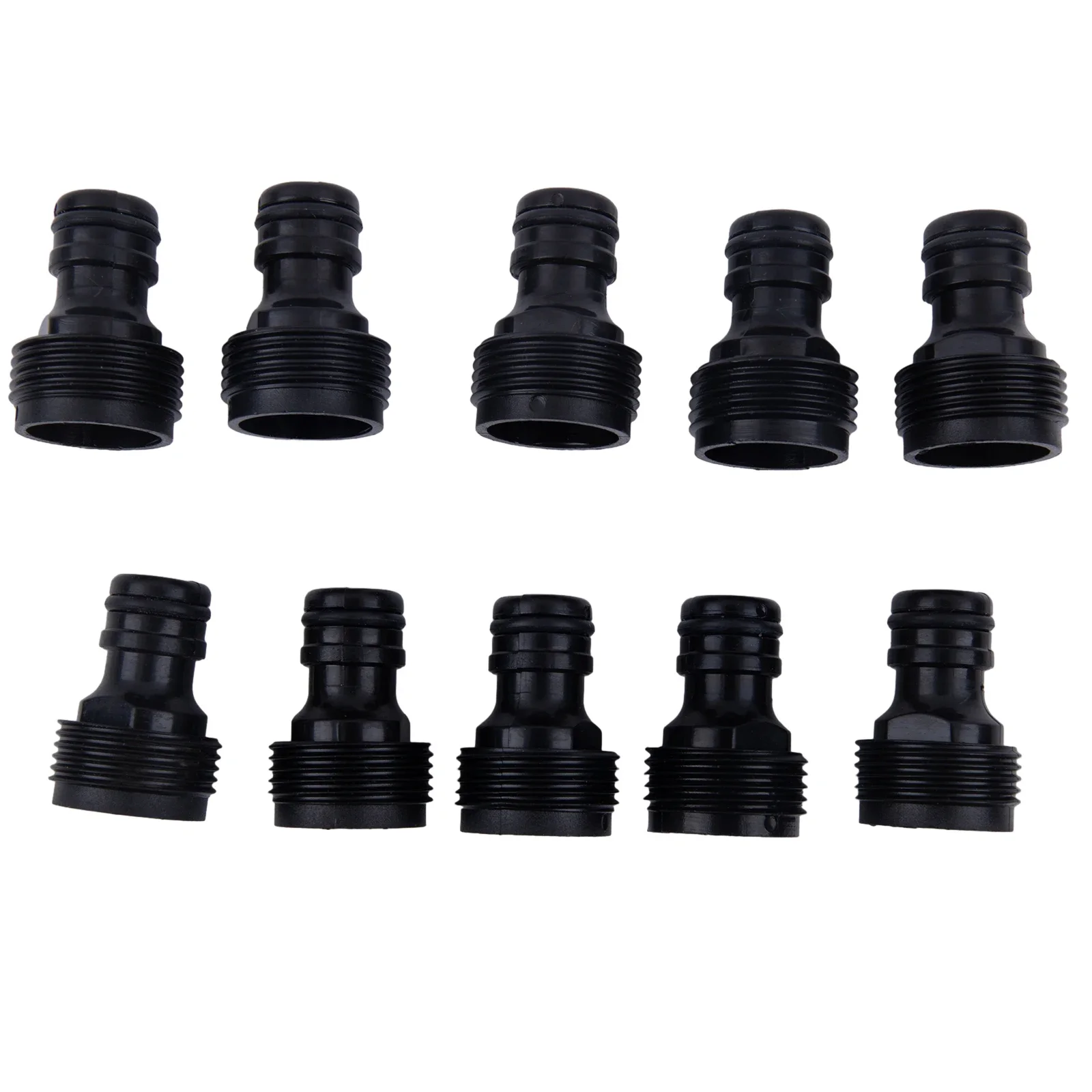 Plastic Male Quick Connect Fittings Set 10 Pack For 3/4 Inch Garden Threads Used With For Rvs Boats Washers Plastic