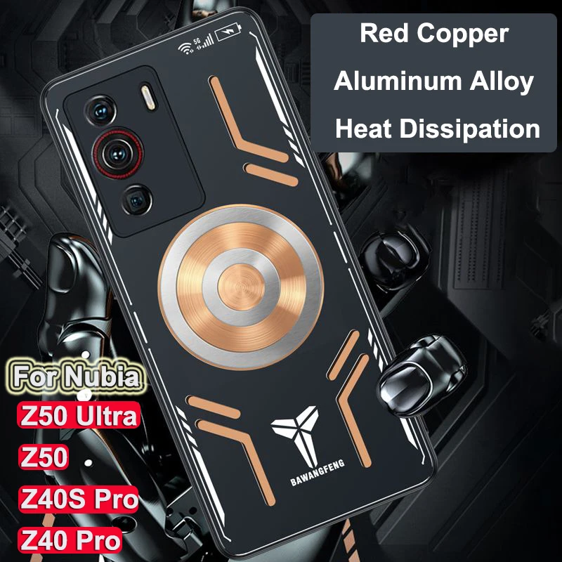 For Nubia Z50 Ultra Case Z40 Z40S Pro Copper Aluminum Heat Dissipation Cover For Nubia Z50 NX711J Shell For Nubia NX701J NX702J