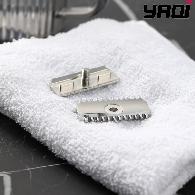 tete-de-rasoir-2026 yaqi-vostok-70oc-en-acier-inoxydable-316-poli-double-peigne-avec-interstice-de-lame-de-07 mm