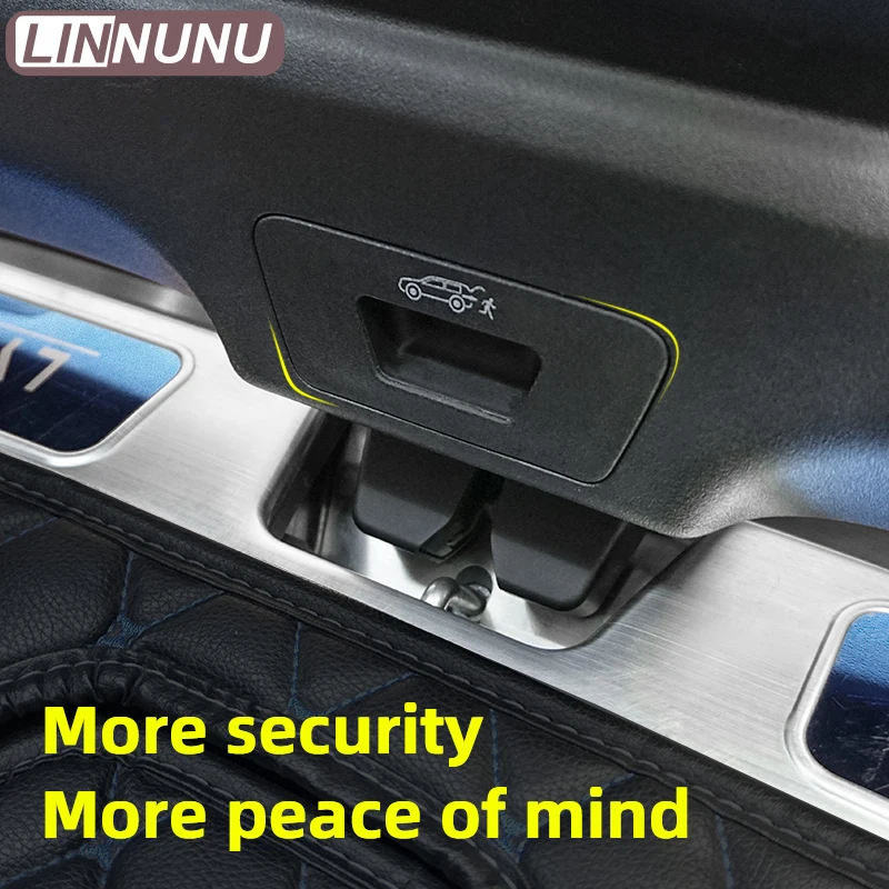 LINNUNU Trunk Lid Release Switch Cover Fit for Lynk&co 01 Internal trunk ButtonRear Hatch Back Lock Liftgate TailgateLatchHandle