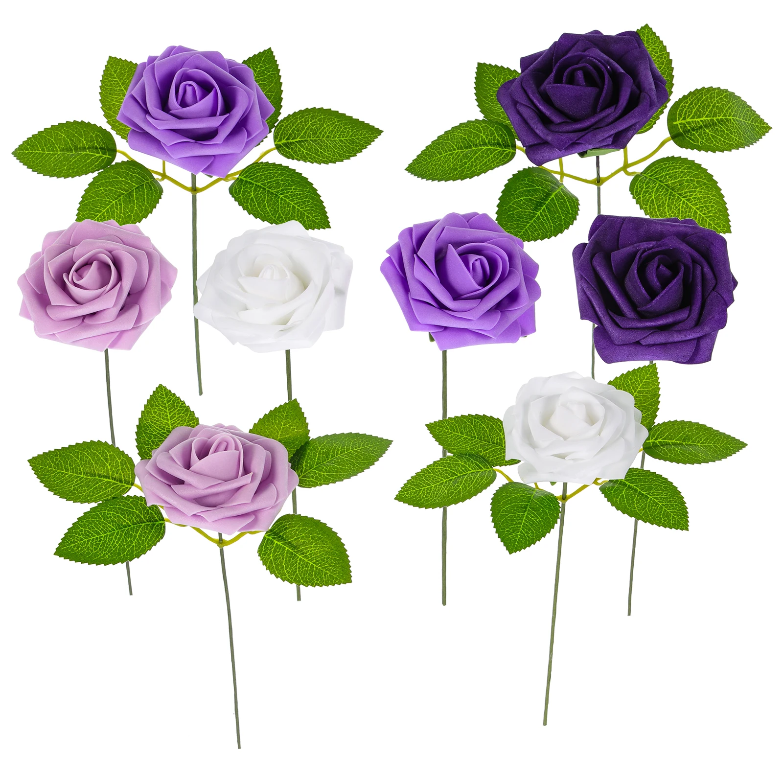 

25pcs Artificial Flowers for Wedding Decoration Faux Silk Rose Bouquet Craft Supplies Home Decor Fake Purple Roses Bulk