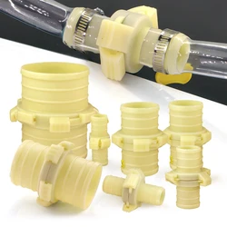 25/32/38/50/63/75/100mm Garden Irrigation Hose Adapter ABS Plastic Quick Connector Agriculture Watering Pipe Tube Connect Repair