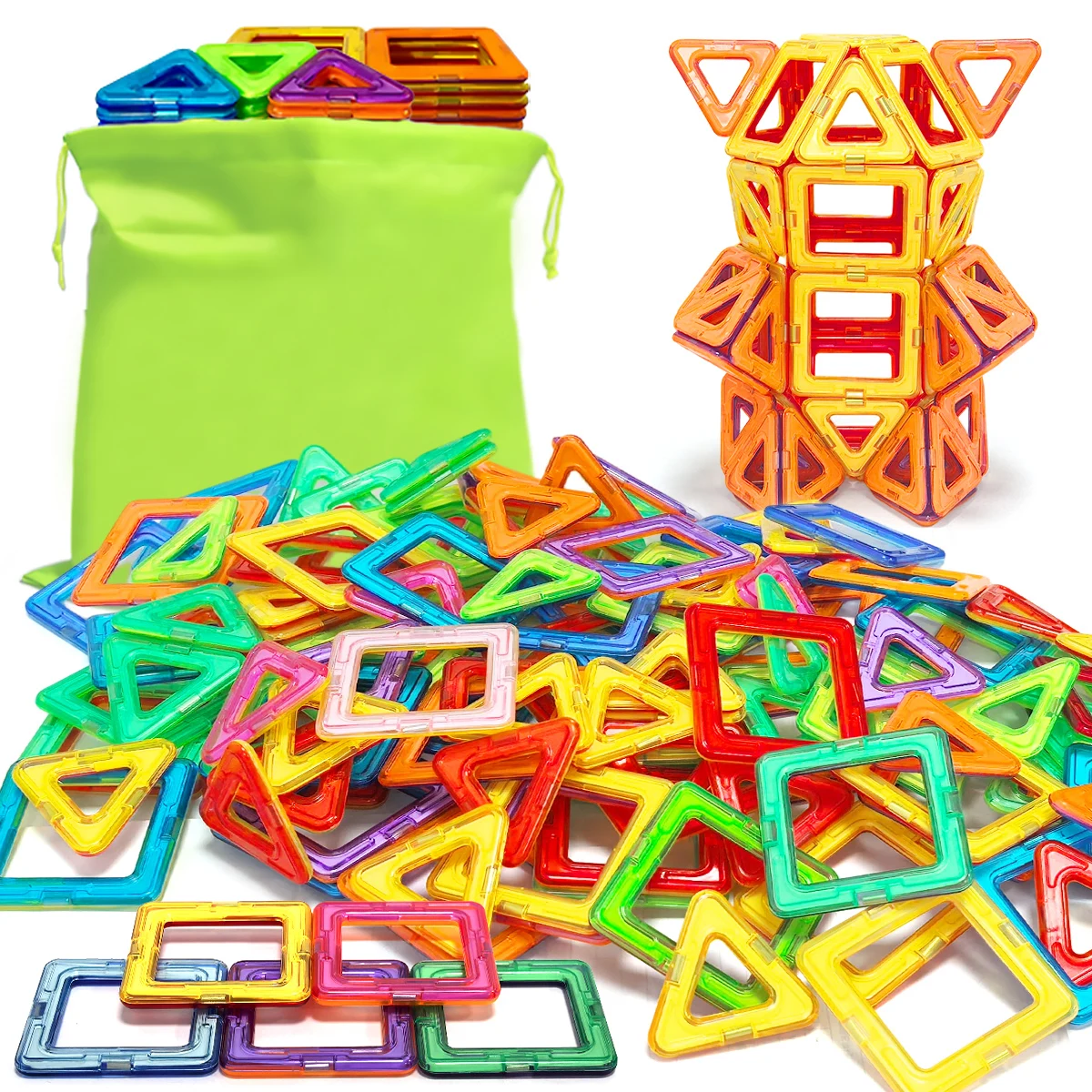 

Big Size Magnetic Blocks Building Toys , STEM Learning Educational Constructor Set，for Youngsters Birthday Gift，Random Color