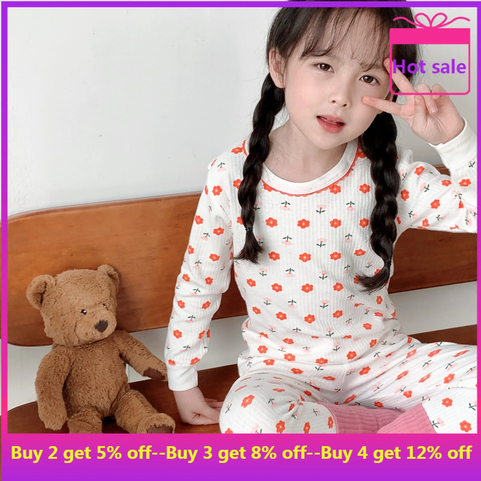 

Children's Qiuyi long Johns set autumn and winter thermal underwear men's and women's treasure pajamas children's home clothes