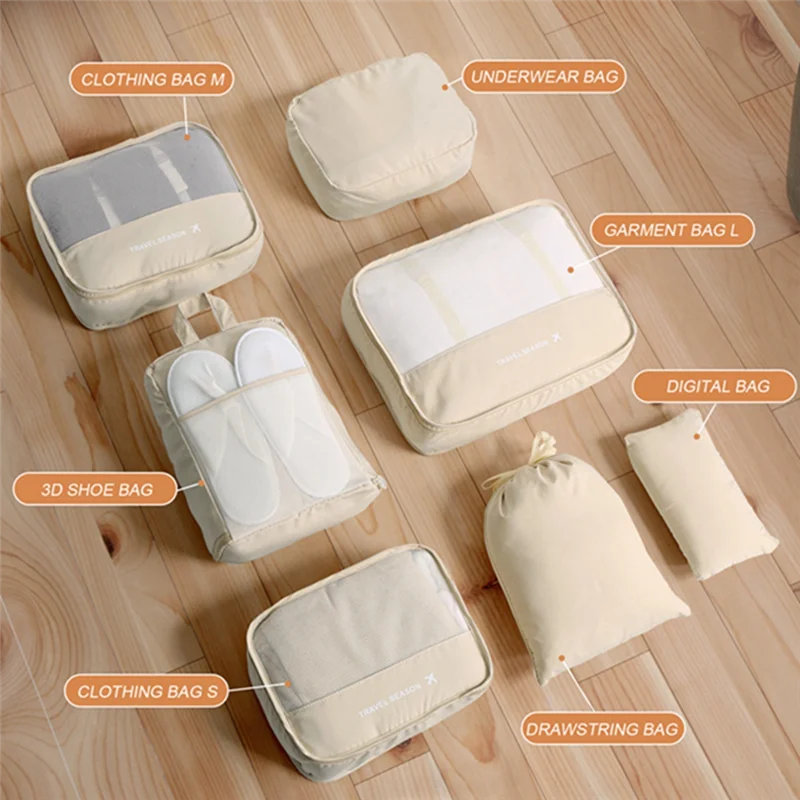 

AT21-Packing Cubes For Travel - Luggage Organizer Bags For Family, Mesh Breathable Travel Packing Cubes For Suitcases
