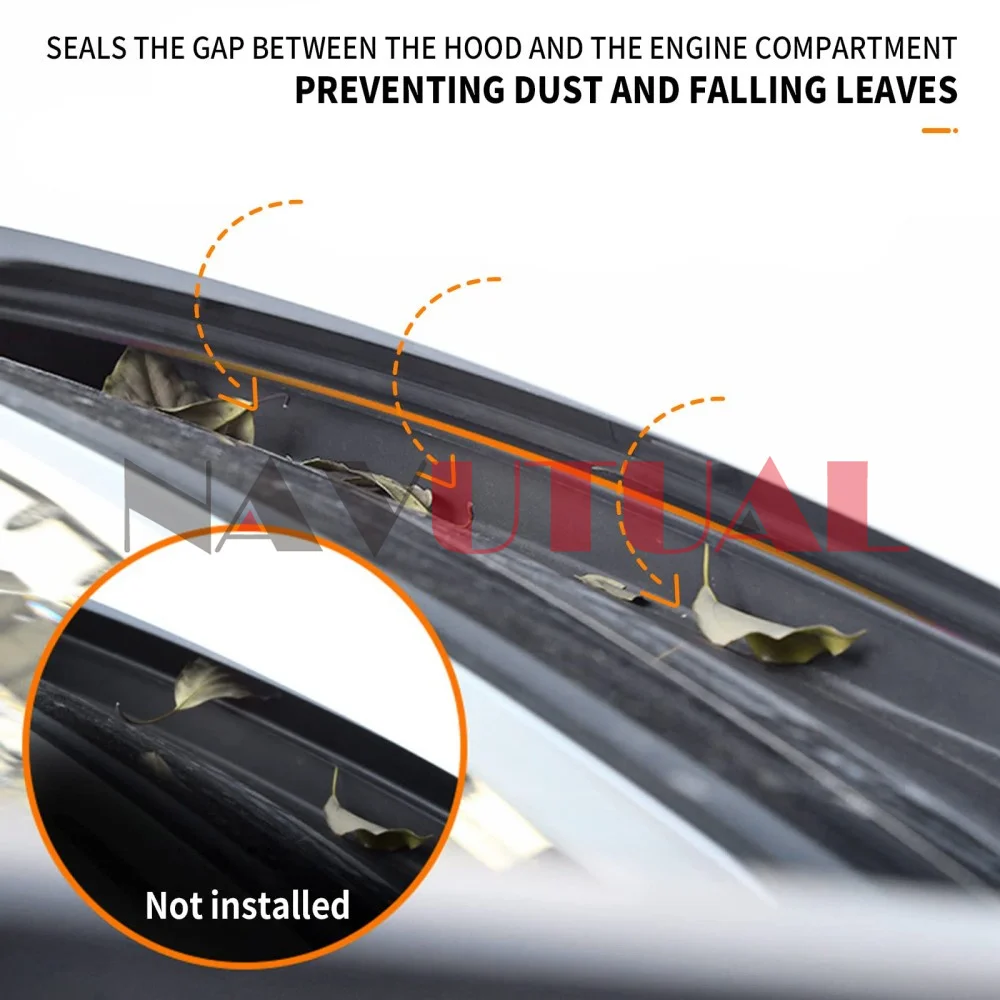Fit 2017-2023 Tesla Model 3 Model Y Front Trunk Hood Rubber Seal Water Retaining Strip Vent Protector Guard Accessories
